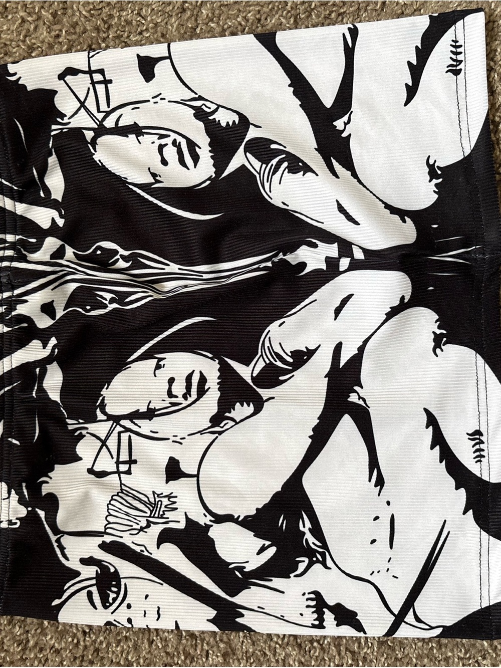 Women’s Black & White Graphic Swim/Board Skirt